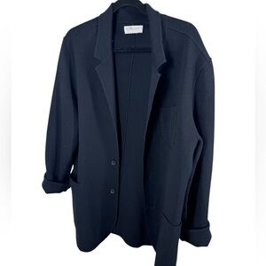 Everlane navy wool blazer 2 button Career Business Workwear Sz XL